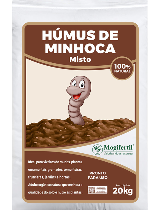 Húmus de Minhoca Misto — Estercos e Húmus Mogifertil