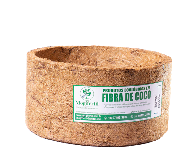 Vaso Fibra de Coco — Linha Ecológica - Vasos de Fibra de Coco Mogifertil